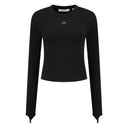 DAILY PAPER LADIES LOGO RIB TOP - BLACK