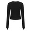 DAILY PAPER LADIES LOGO RIB TOP - BLACK