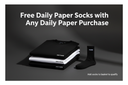 Daily Paper Socks Promotion Banner - Dark Background with Folded Tees
