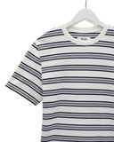 WAX LONDON MILTON WAFFLE TEE- ECRU / MULTI