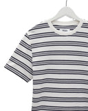 WAX LONDON DEAN TEE - ECRU/NAVY