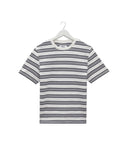 WAX LONDON MILTON WAFFLE TEE- ECRU / MULTI