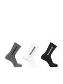 SALOMON EVERYDAY CREW SOCKS 3 PACK -  MULTI GREY