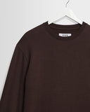WAX LONDON HAYDEN LS TEE - DARK BROWN