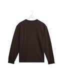 WAX LONDON HAYDEN LS TEE - DARK BROWN