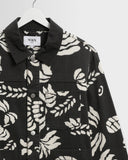 WAX LONDON JAY CHORE JACKET - BLACK/ECRU