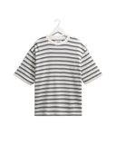 WAX LONDON MILTON WAFFLE TEE- ECRU / MULTI