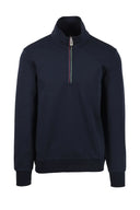 PS PAUL SMITH HALF ZIP KNITWEAR - BLACK