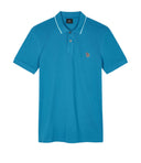 PS PAUL SMITH REG POLO SS ZEB BADGE POLO - PETROL GREEN