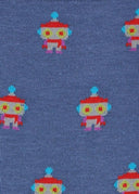 PS PAUL SMITH  SOCKS ROBOT JACQURD - BLUE
