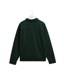 WAX LONDON REEVE QUARTER ZIP SWEAT - WASHED GREEN
