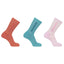 SALOMON EVERYDAY CREW SOCKS 3 PACK - BLUE CURACO/RED ORANGE FAIRY