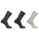 SALOMON EVERYDAY CREW SOCKS 3 PACK - NINE IRON/NORTH ATLANTIC