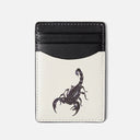 Cardholder with scorpion design on a white background